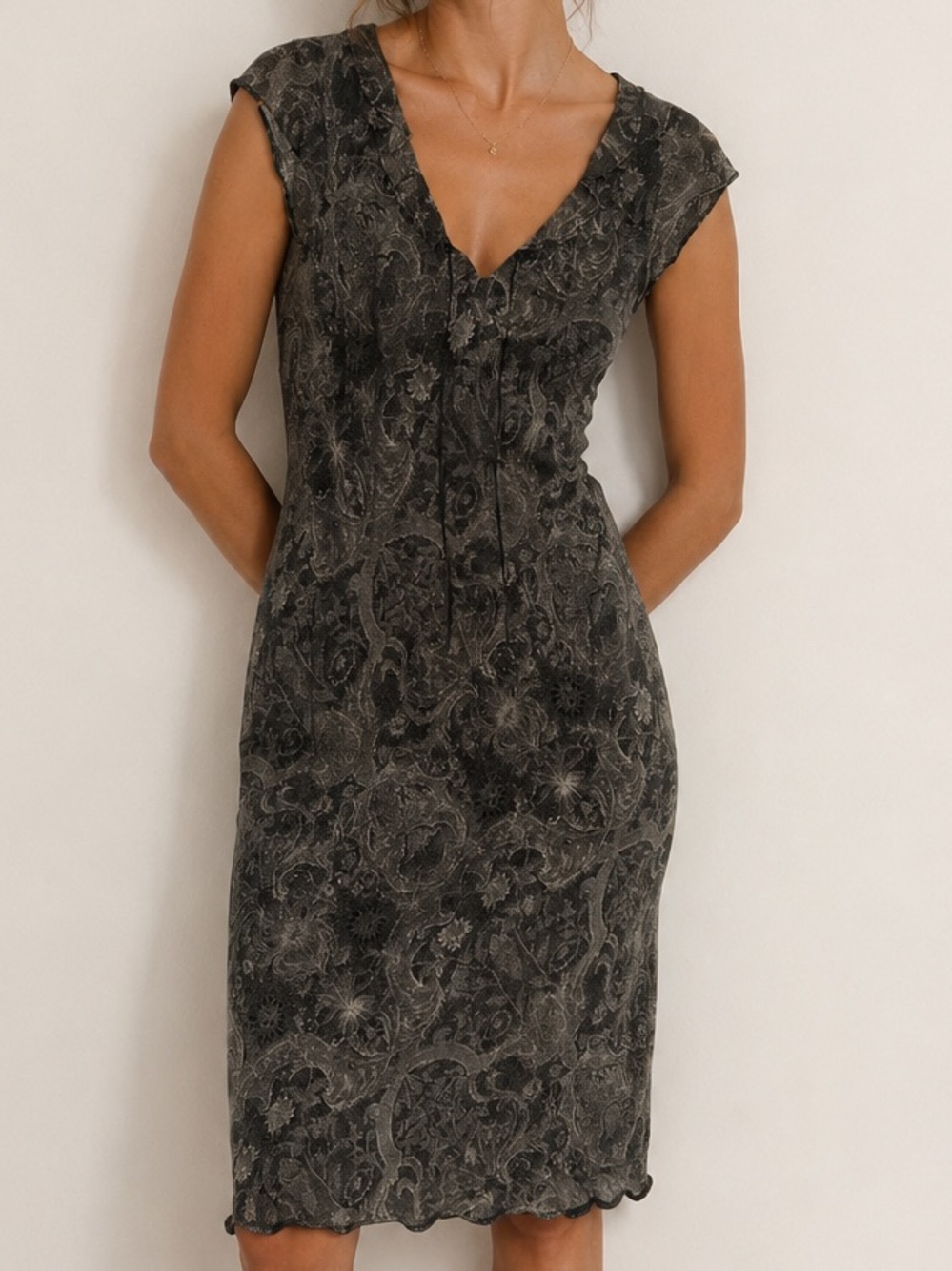 Vintage Y2K Tristan & Iseut Whimsigoth Paisley academia grunge Dress Size 1